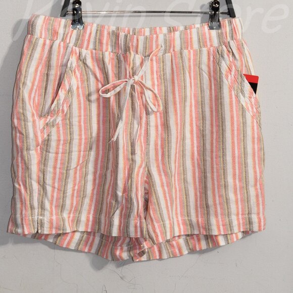 pink NWT Ladies' Linen Blend Short Briggs - Picture 2 of 6